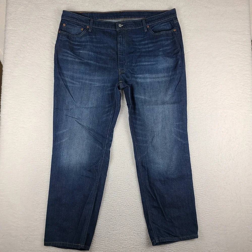 Levi's 541 Jeans Mens 44x32‎ Blue Athletic Taper Fit Dark Wash Denim